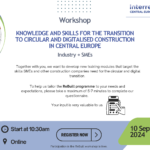 Workshop: Knowledge and skills for the transition to circular and digitalised construction in central europe